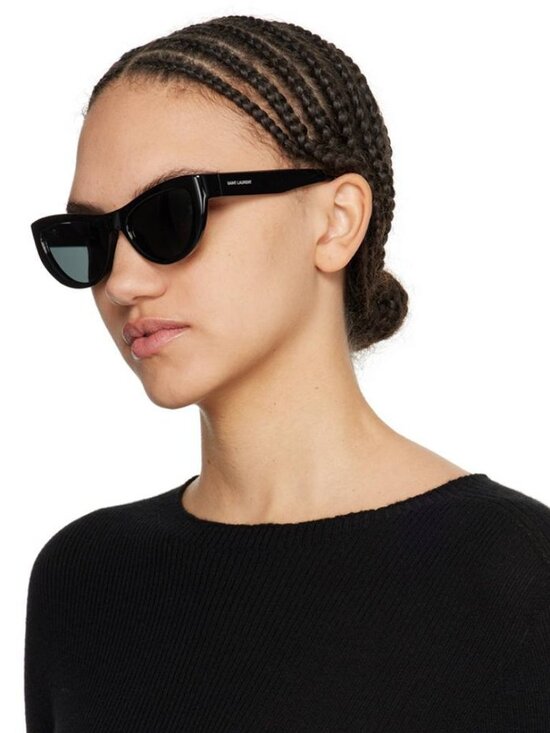 Saint Laurent SL676 001 Cat Eye Sunglasses - Black main image 11